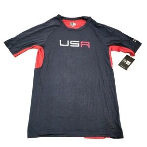 New Era® Men's SMALL USMNT™ (USA Soccer) Performance T-Shirt in Red/White/Navy